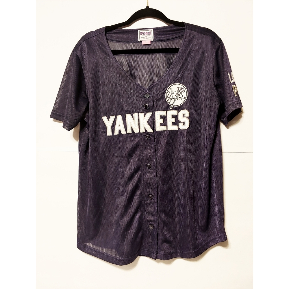 Pink Victorias Secret Yankees mesh shirt Lg